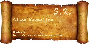 Sipos Karmelina névjegykártya